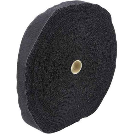 Bande velcro, 25 mm x 25 m, noir