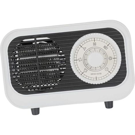Chauffage soufflant, radiateur portable rétro pour chambre à coucher, pièce d'hiver 1 ventilateur de chauffage électrique, 1 manuel (blanc) (1/4)