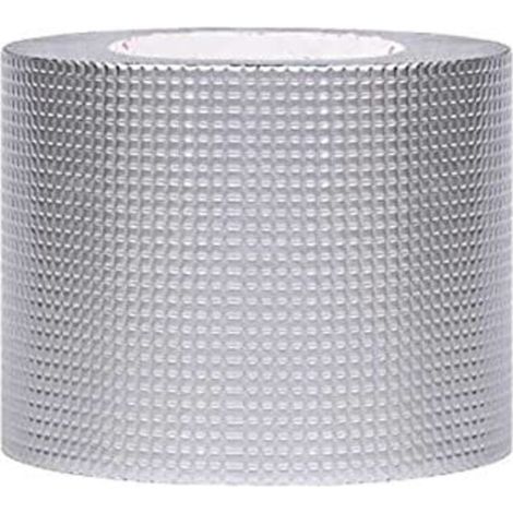 Ruban adhésif - Ruban imperméable extrêmement collant et durable - Bouchon de fuite efficace - Dimension : 5cm x 5m - Couleur argent - Auto-adhésif (1/5)