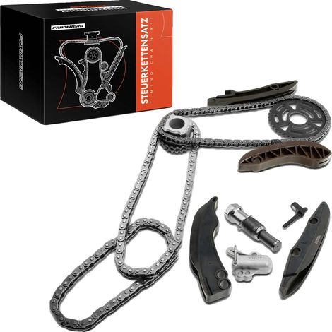 Kit de cadena de distribución, construcción de acero, ajuste estándar, compatible con coches compactos de lujo, diseño simplex, número de pieza intercambiable 11318506650 (1/5)