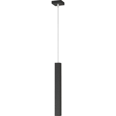 Sospensione Moderna Square Tube Metallo Nero 1 Luce Gu10 (1/4)
