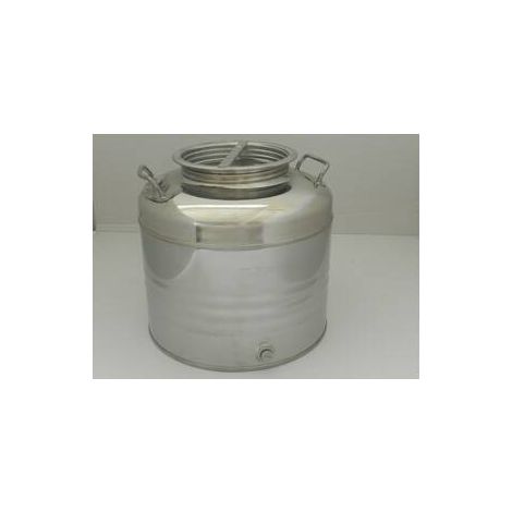 FUSTO OLIO ACCIAIO INOX 441  30 L AGGRAFFATO