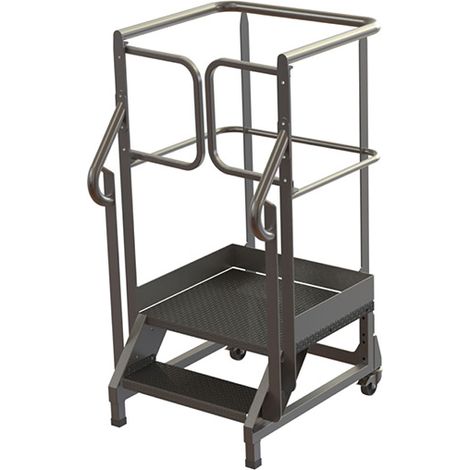 Plateforme inox 3 marches - Hauteur max. de travail 2.60m - Inclinaison 50° - PL600INOX-260/GCP