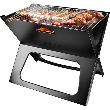 TG71415 GROSSER GARTENGRILL, TRAGBARER, FALTBARER TOURISTEN-GRILL FÜR CAMPINGKOFFER