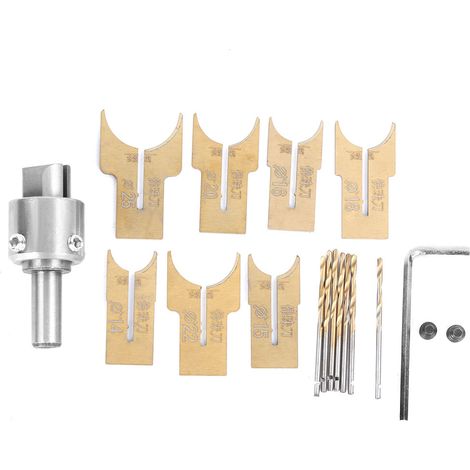 Kit de 18 pièces pour la fabrication de perles en bois, comprenant des forets et des fraises pour le travail du bois d'ébène et de palissandre. (1/5)