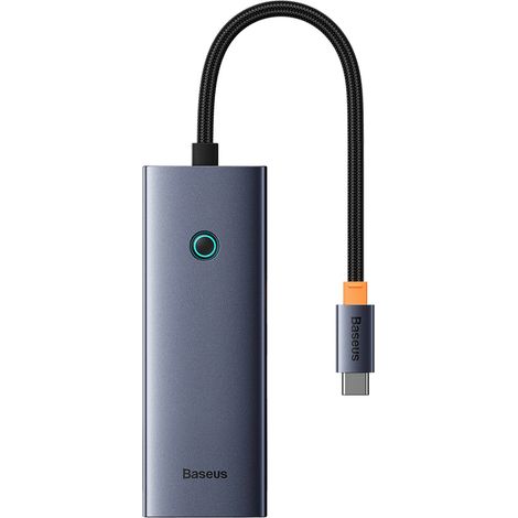 Baseus UltraJoy Series Hub 5 en 1 USB-C a 1x HDMI4K@30Hz + 4 x USB-A 3.0 - gris (1/5)