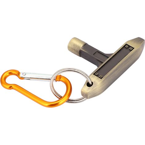 Clé d'accordage portable pour tambour avec anneau en bronze et boucle de transport (1/5)