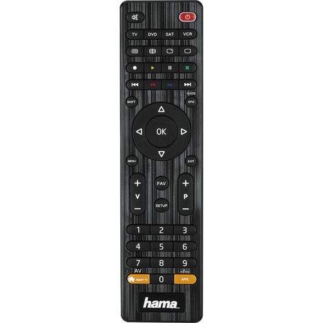 Mando de TV universal, para manejar hasta 4 aparatos, compatible con más de 1000 aparatos, color negro (1/4)