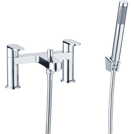 Signature Spirit Bath Shower Mixer Tap with Shower Kit and Bracket - Chrome (1/2)