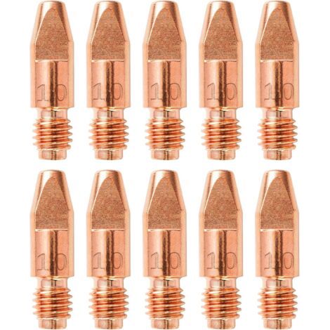 BUNTHAUS 10PCS MIG MB 36KD Accessoires de Soudage 1,0MM Pièces d'usure Pointe de Contact Buses de Soudage 0.040\" Torche de Soudage Embout de Contact M8x30mm Accessoires pour Poste à Souder Consommabl (1/5)