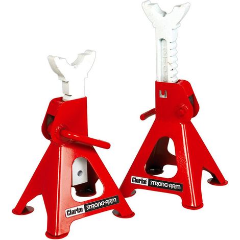 CLARKE AXLE STAND PROFESSIONAL 6 TON 6T TONNE FIXED STANDS LIFT JACK CAX6TBC