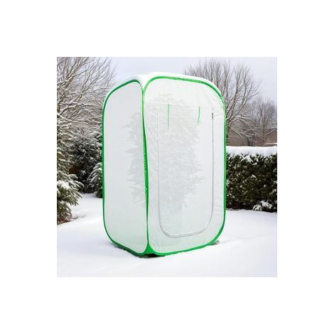 Tente filet pop-up de protection, cage anti-nuisibles pour plantes, fruits et légumes au jardin, Composition : 60 × 60 × 90 cm, Couleur : liseré vert (1/5)
