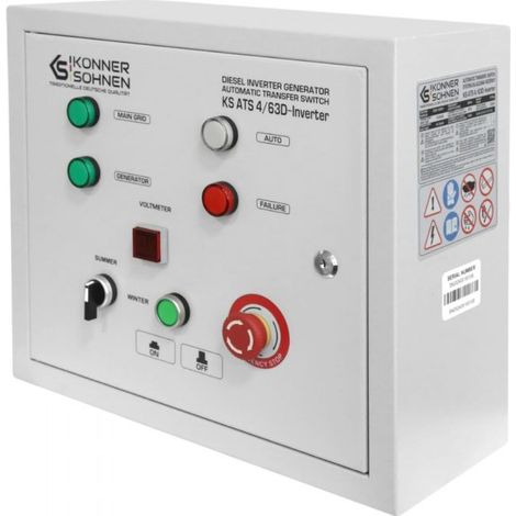 Könner & Söhnen – Bloc de transfert automatique ATS pour générateur diesel – Démarrage et arrêt automatiques – Modes hiver/été – Protection IP21 (1/5)