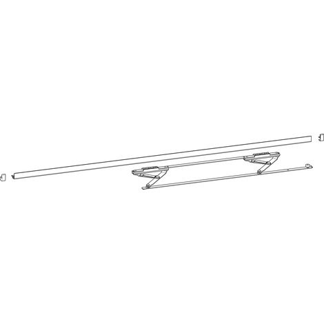 HAUTAU ATRIUM HKS 160 S, Halteschiene, weiß, FFB 901-1250mm, 1 Stk