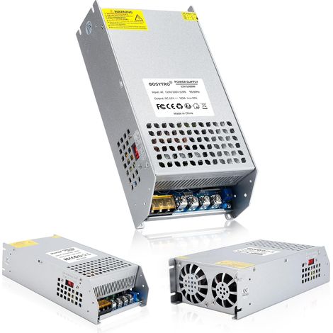 DC 12V 125A 1500W Alimentation Transformateur, Alimentation à Découpage AC 110/220V (SMPS)- DC 12V Transformateur pour Driver LED Moteur,Caméra Sécurité CCTV,Voiture Stéréo,Imprimante 3D (1/5)