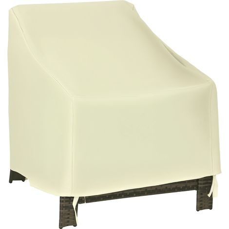 Housse de protection pour meubles de jardin 68x87x77 cm housse en tissu Oxford 600D imperméable pour patio terrasse couleur beige (1/5)
