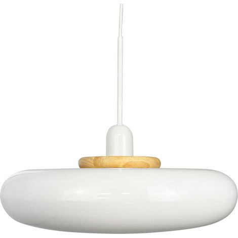 Lampe Dyberg Larsen Planet blanc métal bois design moderne