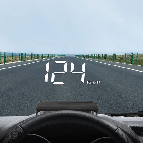 Affichage tête haute (HUD) universel pour voiture, GPS, interface USB, compteur de vitesse, direction, alerte de survitesse, effacement des codes d'erreur, compatible avec tous les véhicules (for-eyzi (1/4)