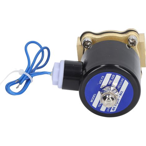 Électrovanne 2W normalement fermée, noyau en laiton et cuivre, bobine électrique pour eau gaz huile, 1/2 pouce DC12V. (1/5)