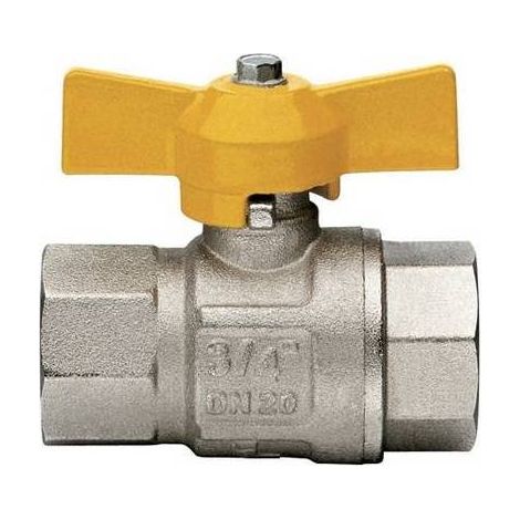 VALVOLA A SFERA GAS FF CON FARFALLA MOD. LONDON Misura: 3/4"  DN 20