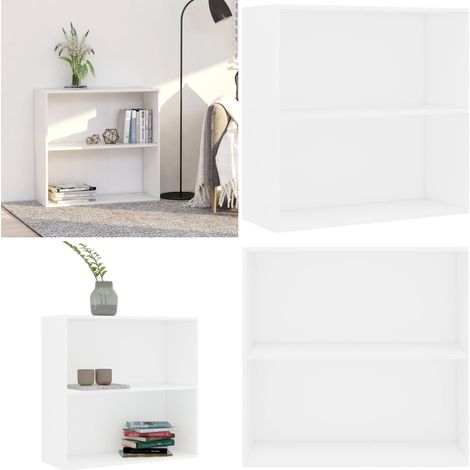 vidaXL Bücherregal Weiß 80x30x76,5 cm Holzwerkstoff (1/5)