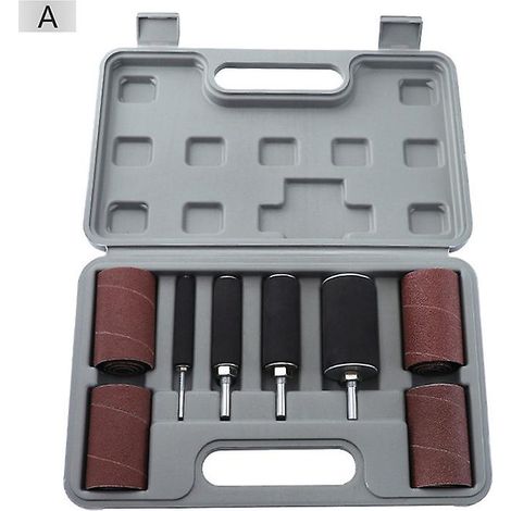 Tambour de ponçage, kit de ponceuse à tambour, kit d'outils de ponçage à tambour, ensemble d'outils de ponçage à broche, 20 manchons avec coffret de perçage (1/4)