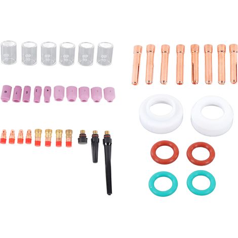 Précis 55pcs Tig -weiss Steent -set avec un Matériau Fiable pour la Tasse en Verre de Soudage Tig Wp 17 18 26