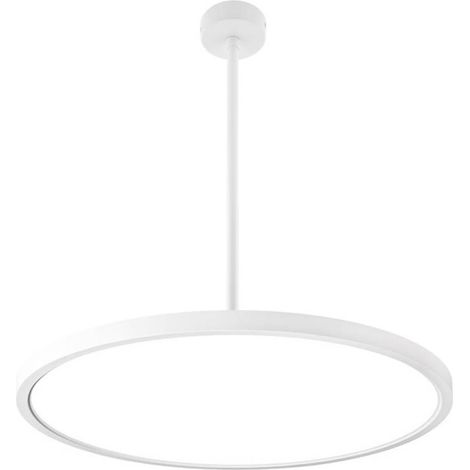 Lámpara colgante Led MOON KRAMFOR 40-44-48W chip OSRAM, Ø583mm, CCT + Night Light, suspendido con barra fija, 3000-4000-6000K
