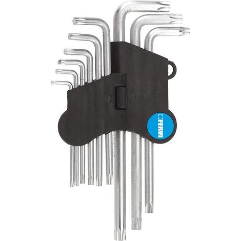 Jeu de 9 cles torx longues en forme de L t10-50 0220