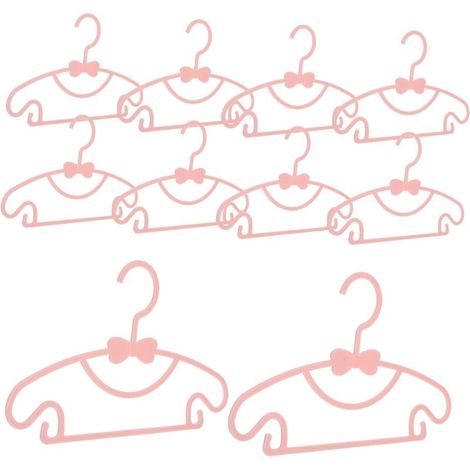 Cintres pour Garçon Et Filles Noeud Léger en Polypropylène Rose, Lot de 10, Adaptés -né Et Tout-Petit, pour Vêtements Bébé Et Organisation Chambre D'garçon Et Filles (1/4)