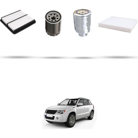 Kit tagliando 4 filtri compatibile con Suzuki Grand Vitara 2.0 TD 64kw dal 1998 (1/5)