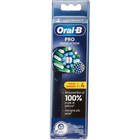 Oral-B Ricambi per Spazzolino Elettrico Cross Action Black X-Filament - Confezione 4 Pezzi - (1/2)