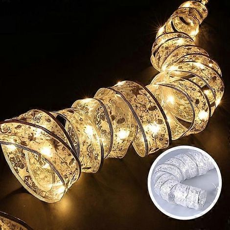 Guirlande lumineuse décorative pour sapin de Noël, ruban LED, 41 m, 10 lumières. Accessoires de fête de Noël. Décoration d'Halloween originale. (1/5)