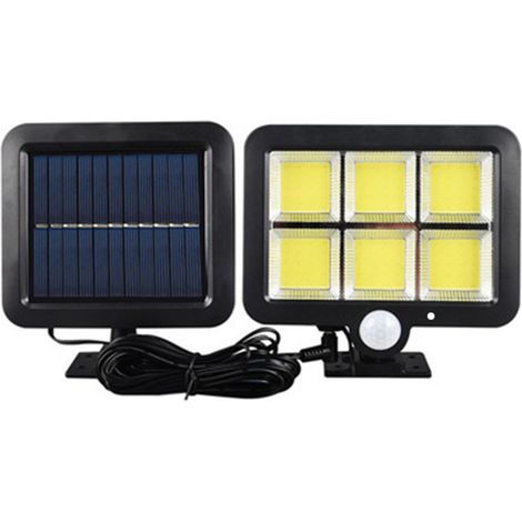 Détecteur de mouvement pour lampe solaire avec plusieurs LED COB, 3 modes, pour intérieur, extérieur, plafond, abri de jardin, cour (1/5)