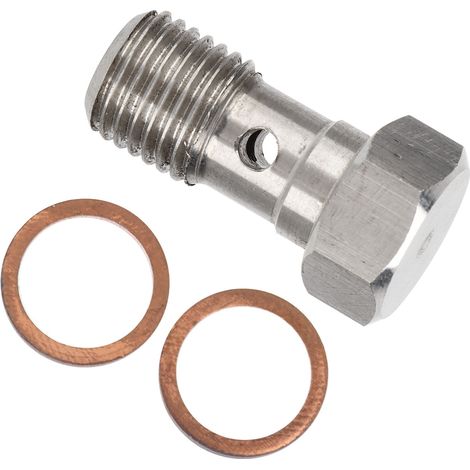 Boulon banjo UNF 7/16inx20 en acier inoxydable de 25 mm avec 2 rondelles (1/5)