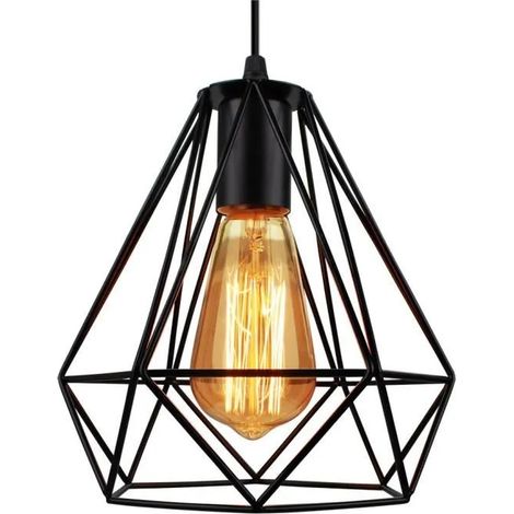 U-do Suspension Rétro Metal Plafonnier Luminaire Cage Industriel Vintage Suspensions Luminaire Antique Suspensions Luminaire Cage (1/4)