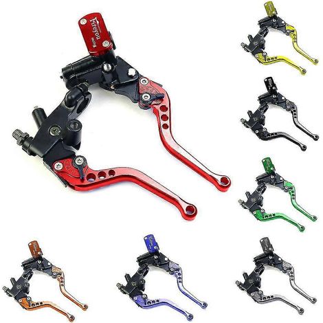 Kit de câble de frein à tambour Fireyouracing, conduite d'embrayage, maître-cylindre et levier de frein universels rouge, vert et bleu pour Yamaha et Suzuki 22 mm - Vert plus court (1/5)