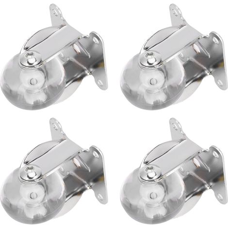 4 roulettes universelles pivotantes à 360° pour armoire, chaise de bureau, poulie, chariot, 35 roulettes fixes (1/5)