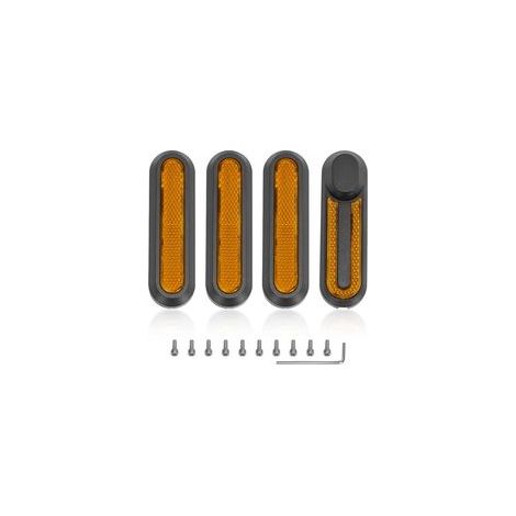 Lntyq Autocollant Réfléchissant pour Xiaomi Scooter électrique M365/1S/PRO étanche à La Poussière Fluorescent ABS Décalcomanie Avertissement Léger Emplatre étiquettes Bande Réflecteur Nuit (1/5)