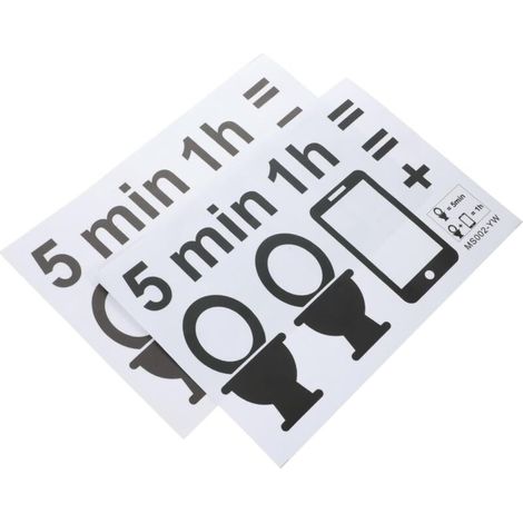 Bardusch-2 feuilles autocollants signalétiques pour abattant WC, rappel comportemental, amovibles (1/5)