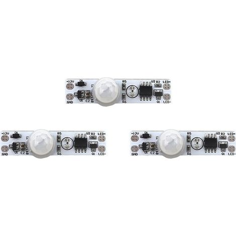 Módulo de conmutación con sensor de movimiento PIR 3X 5-24V 12V Controlador de detector de movimiento humano