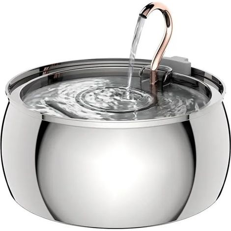 Fontaine à eau pour chat 4 L en inox SUS304, pompe ultra-silencieuse 20dB, filtre charbon actif (1/5)