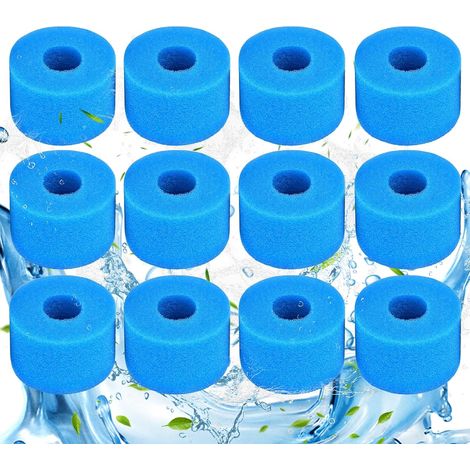 Filtres de Piscine en Mousse Filtre 12 Pièces, Éponge Filtrante Type S1, Cartouche Filtrante RéUtilisable, Réutilisables et Lavables, Filtre en Mousse pour Spa (1/5)