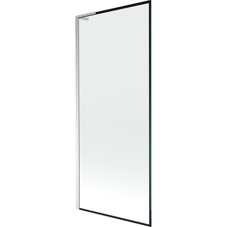 Mexen Next L Badewannenabtrennung 1-flügelig 80 x 150 cm, schwarzes Muster, Chrom - 895-080-000-03-70-01 (1/5)