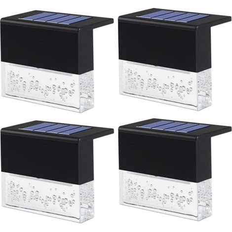 Vtizikl lumières de jardin lumières solaires, lampes murales à énergie solaire imperméable, lampe de pont solaire à LED, étage d'escalier, lampe de clôture de jardin, lumière solaire LED (1/5)