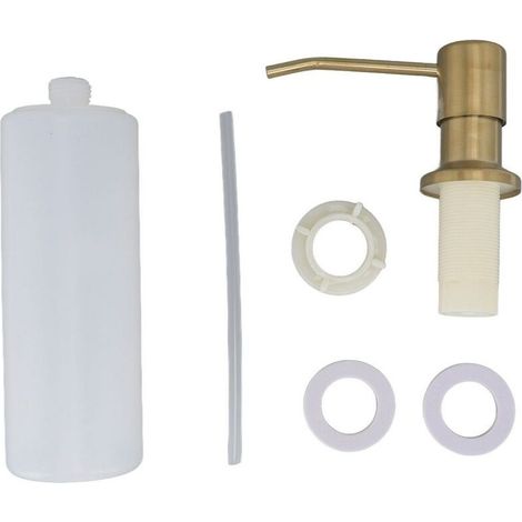 Distributeur de savon pour évier de cuisine 300 ml – Acier inoxydable 304 – Rotation 360° – Installation facile sans plombier (1/5)