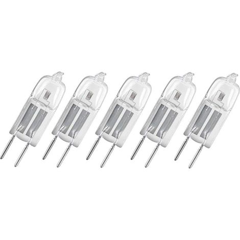 Lot de 5 ampoules halogènes Halostar Starlite 64415 S, 10 W, 12 V, G4, Blanc chaud 2800 K, à culot à broche, variable (1/5)