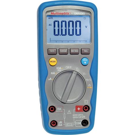 Multimetrix DMM 210 Multimetro portatile digitale Impermeabile (IP67) CAT III 1000 V, CAT IV 600 V Display (Counts): 60 (1/5)