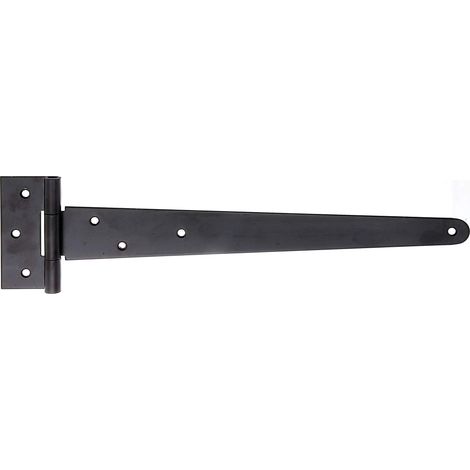Penture anglaise laquée noire penture 348 x 46 mm charnière 90 x 40 mm (1/4)