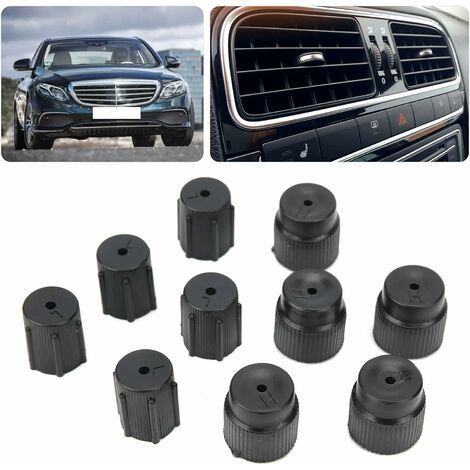 Capuchon de noyau de Valve A/C, 10 pièces bouchon de Service de climatisation universel A/C réparation couverture de Port de charge de réfrigérant accessoire Auto Fonepro Noir (1/5)
